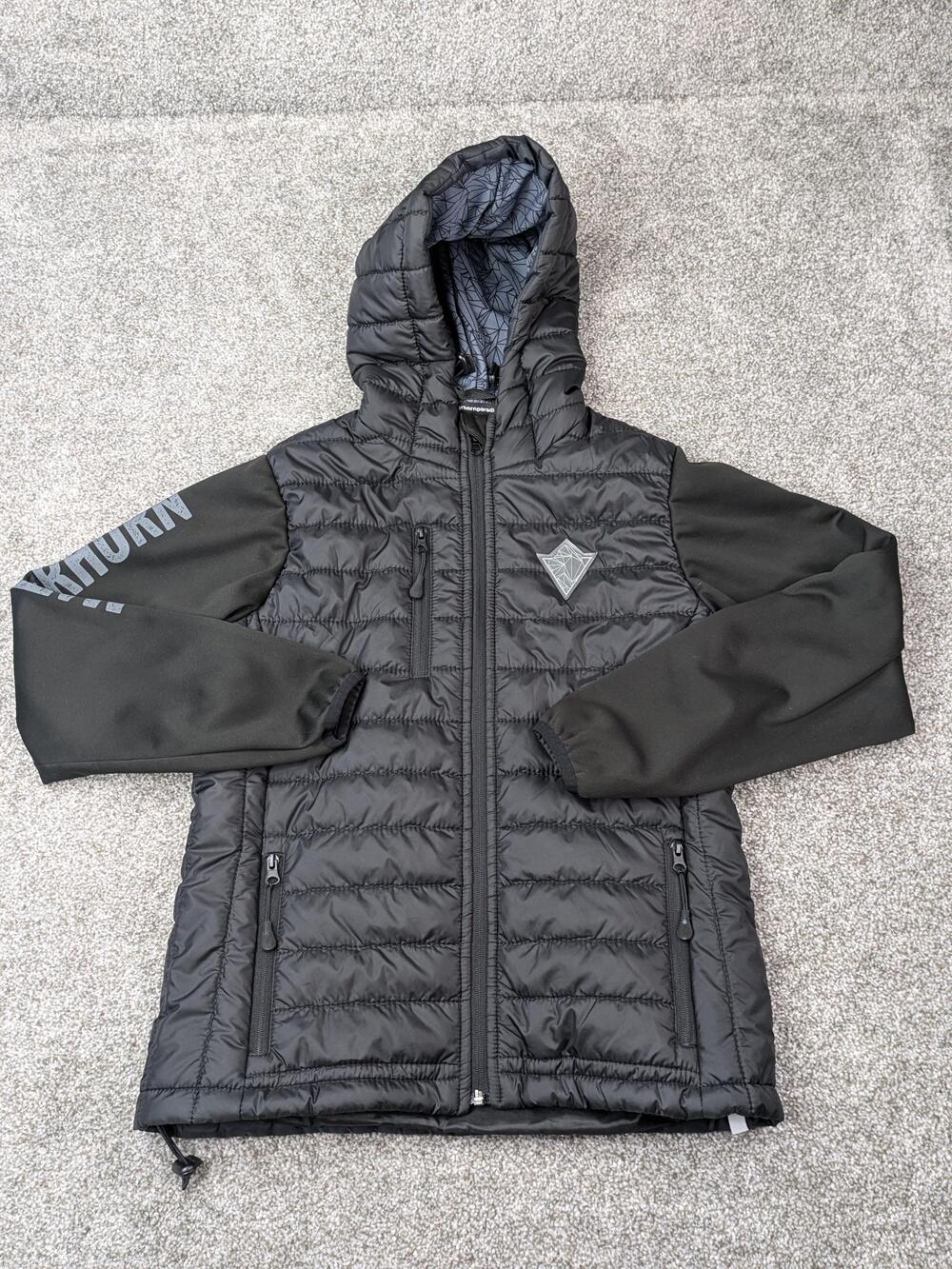 Matterhorn Zermatt Jacket Womens M Black Hooded Quilted Softshell Puffer Zip